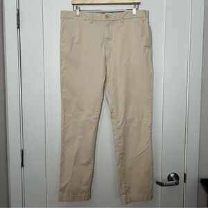 Tommy Hilfiger Pants Mens Size 36x32 Beige Slim Fit Chino Classic Cotton Preppy